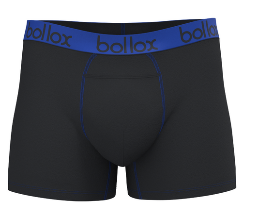 Black with Blue - Men's Trunk - Bamboo & Cotton Blend (1Pack)