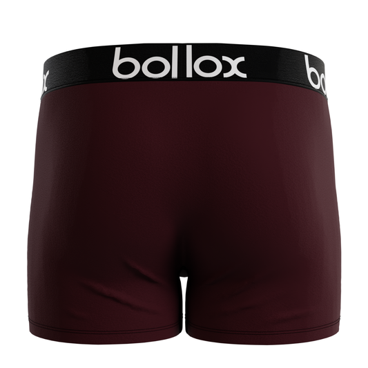 Wine with black band - Men's Trunk - Bamboo & Cotton Blend (1Pack)