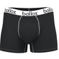 Black with White - Men's H-Fly Trunk - Bamboo & Cotton Blend (1Pack)