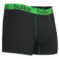 Black with Green - Men's H-Fly Trunk - Bamboo & Cotton Blend (1Pack)