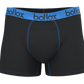 Black with Light Blue - Men's H-Fly Trunk - Bamboo & Cotton Blend (1Pack)