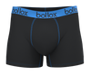 Black with Light Blue - Men's Trunk - Bamboo & Cotton Blend (1Pack)