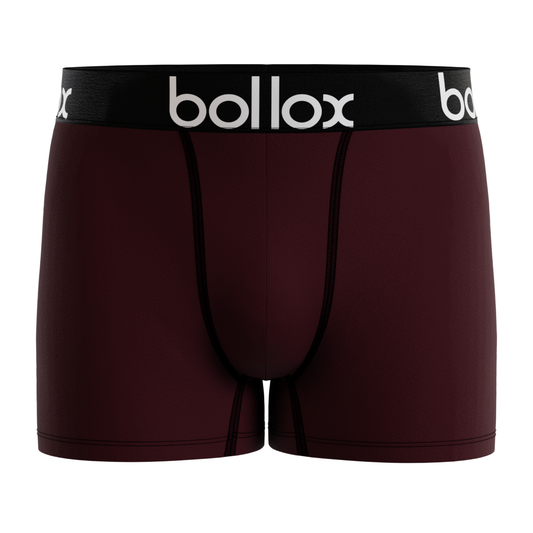 Wine with black band - Men's Trunk - Bamboo & Cotton Blend (1Pack)