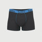 Black with Light Blue - Men's H-Fly Trunk - Bamboo & Cotton Blend (1Pack)