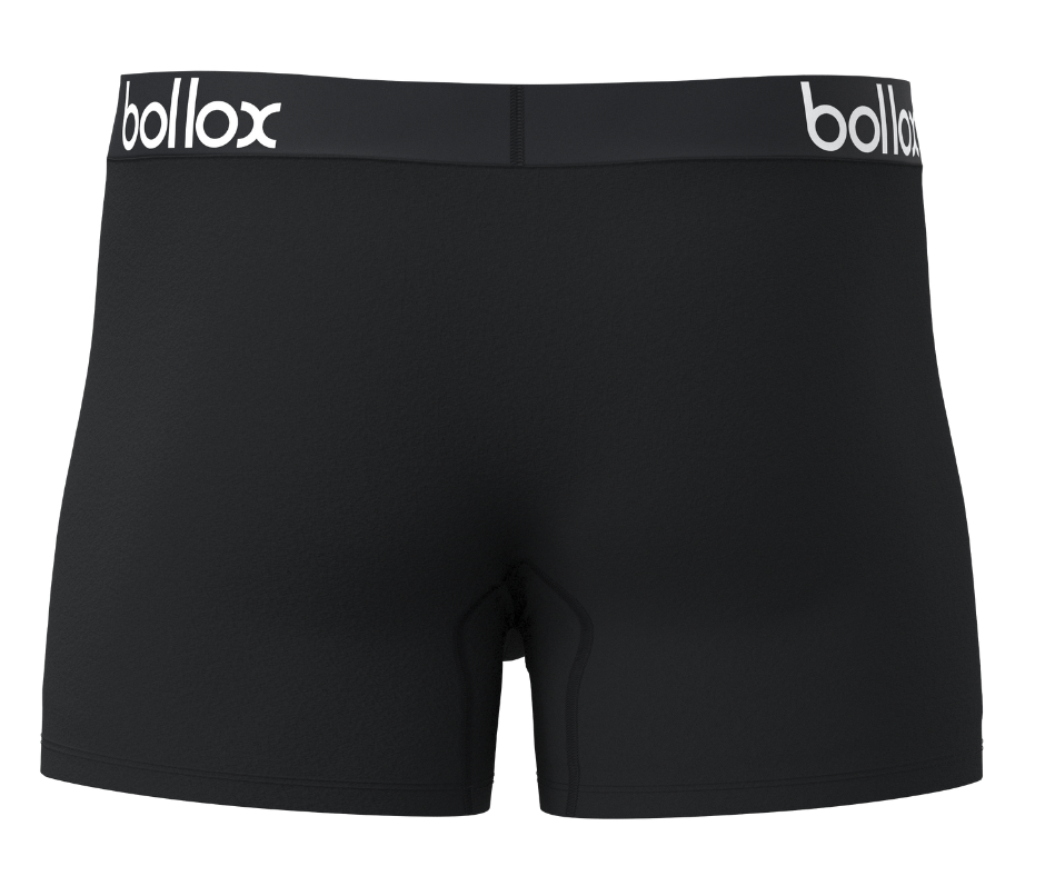 Black with Black - Men's H-Fly Trunks - Bamboo & Cotton Blend (1Pack)