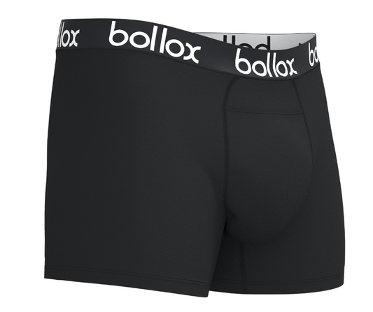 Black with Black - Men's H-Fly Trunks - Bamboo & Cotton Blend (1Pack)