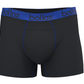 Black with Blue - Men's H-Fly Trunk - Bamboo & Cotton Blend (1Pack)