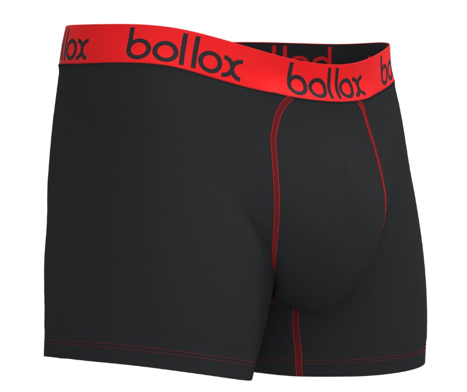 Black with Red - Men's Trunk - Bamboo & Cotton Blend (1Pack)