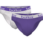 Purple & Grey Men's Underwear Briefs.- 2 pack
