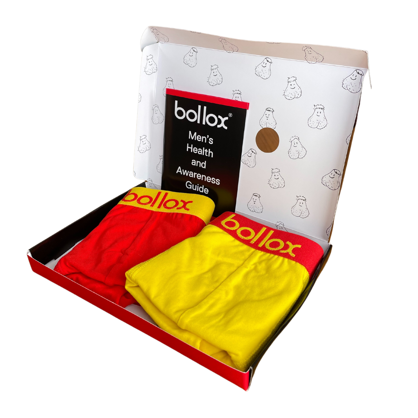 Red & Yellow Duo Tone Set - Men's cotton boxer shorts (2 pack)