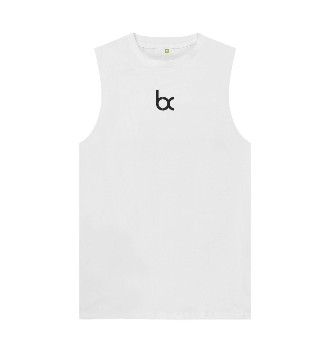 White BX Vest Top - white with black logo