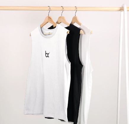 BX Vest Top - white with black logo