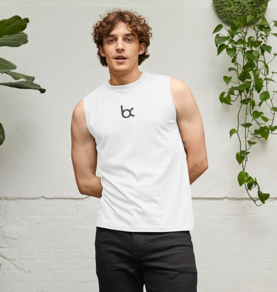 BX Vest Top - white with black logo