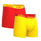 Red, Yellow Men's Underwear Boxer Short Trunks.- 2 pack