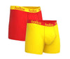Red & Yellow Duo Tone Set - Men's cotton boxer shorts (2 pack)