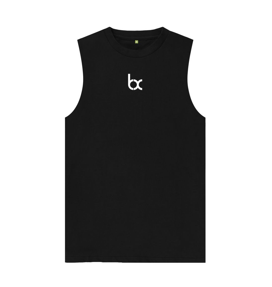 Black BX Vest Top - black with white logo